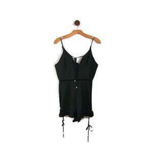 Angel Biba Women's Ladies Black Playsuit Jumpsuit Romper Shorts Ties